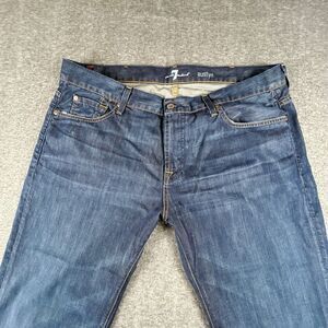 7 for All Mankind Austyn Jeans Men's Sz 40x34 Relaxed Blue Dark Wash Denim